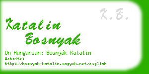 katalin bosnyak business card